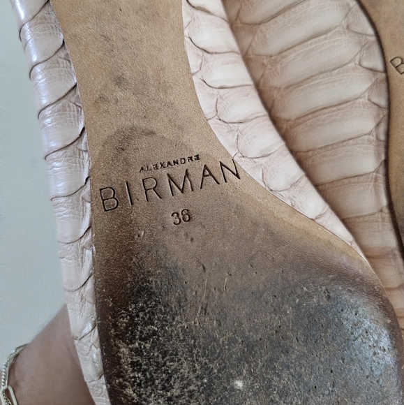 Alexander Birman Exotic Pyton Cream Ballet Flats - Picture 7 of 15